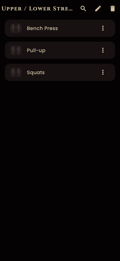 Fit Horizon workout routine detail screen